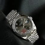 Premium Replica Uhr Rolex Datejust m126334-0006 graues Zifferblatt mit Diamantindizes 41mm