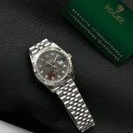 Premium Replica Uhr Rolex Datejust m126334-0006 graues Zifferblatt mit Diamantindizes 41mm
