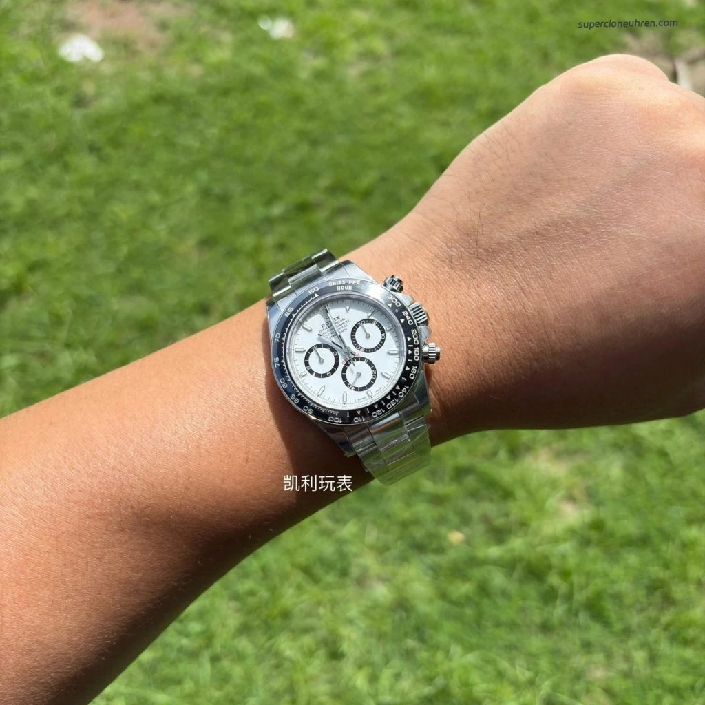 1:1 Super Clone Uhr Rolex Daytona 126500LN-0001 Panda-Zifferblatt Edelstahl 40mm