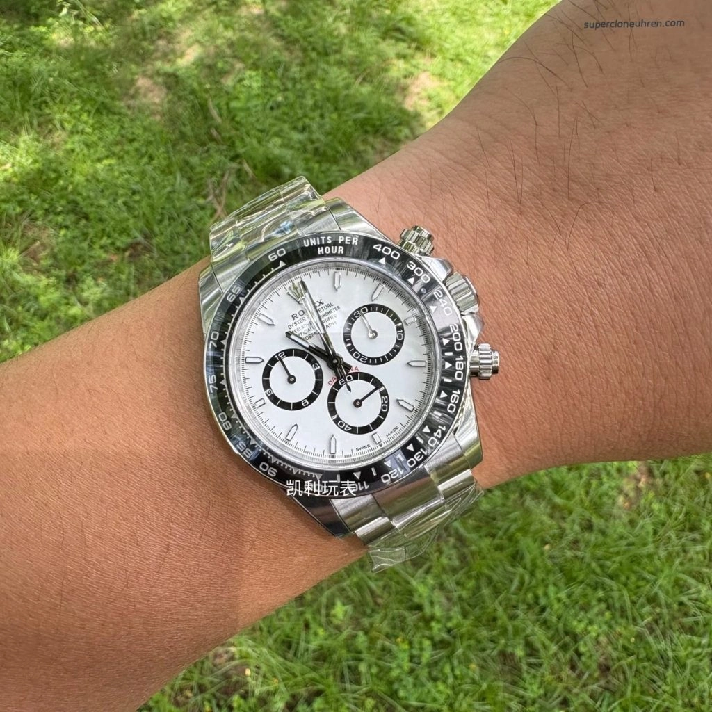 1:1 Super Clone Uhr Rolex Daytona 126500LN-0001 Panda-Zifferblatt Edelstahl 40mm