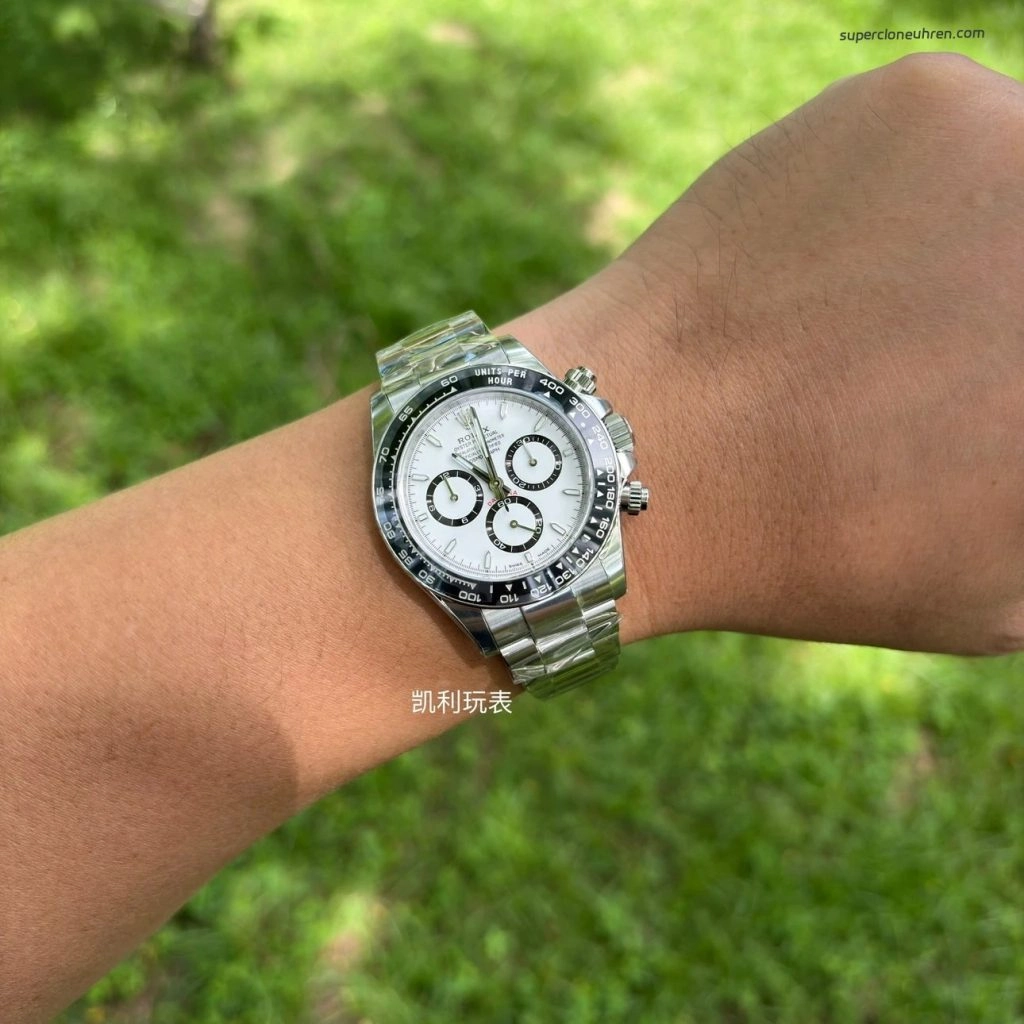 1:1 Super Clone Uhr Rolex Daytona 126500LN-0001 Panda-Zifferblatt Edelstahl 40mm