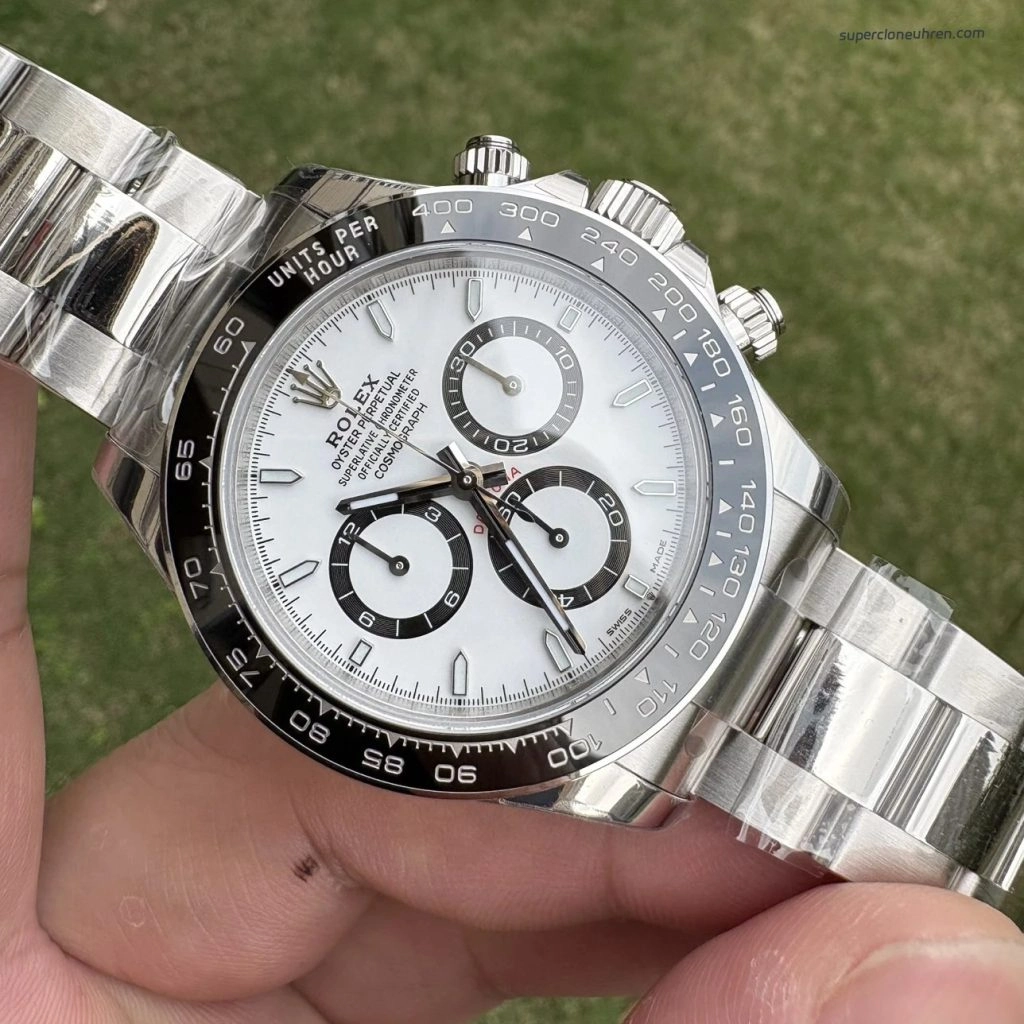 1:1 Super Clone Uhr Rolex Daytona 126500LN-0001 Panda-Zifferblatt Edelstahl 40mm