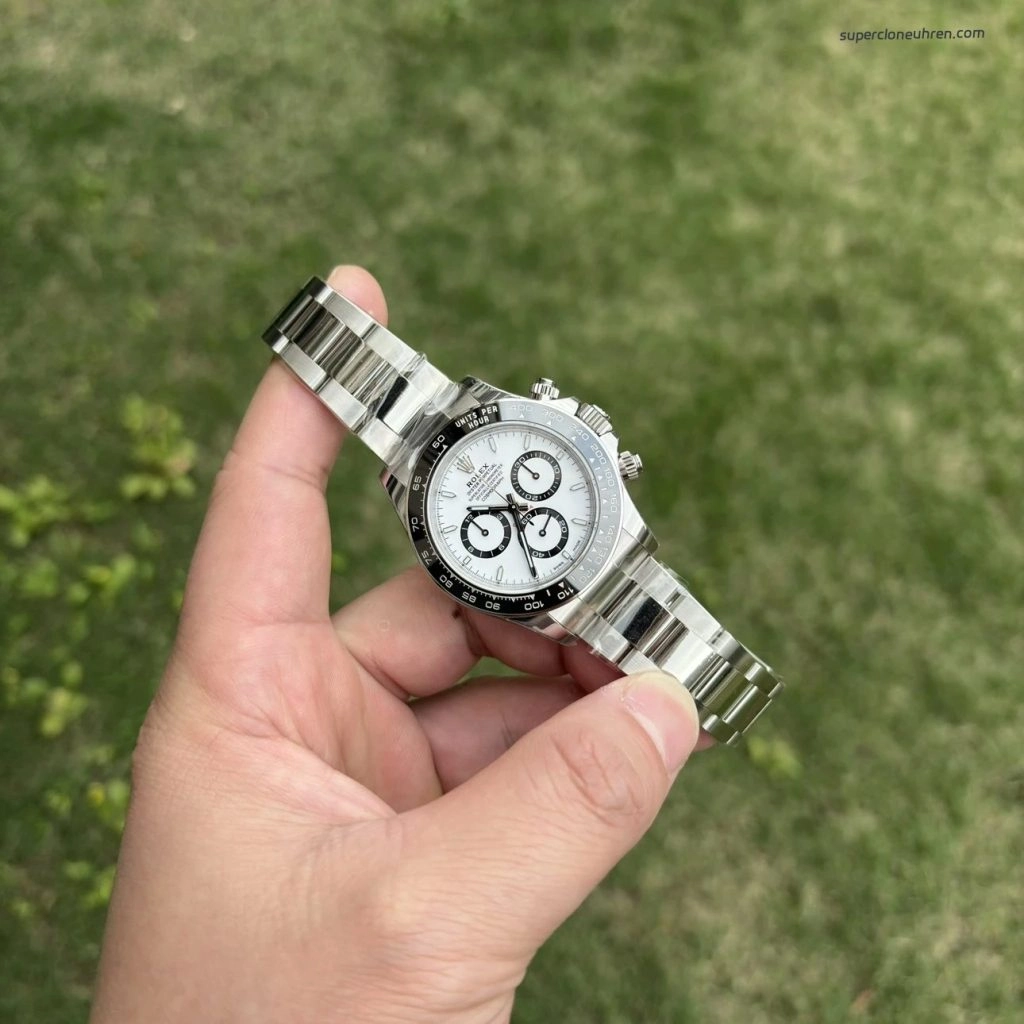 1:1 Super Clone Uhr Rolex Daytona 126500LN-0001 Panda-Zifferblatt Edelstahl 40mm