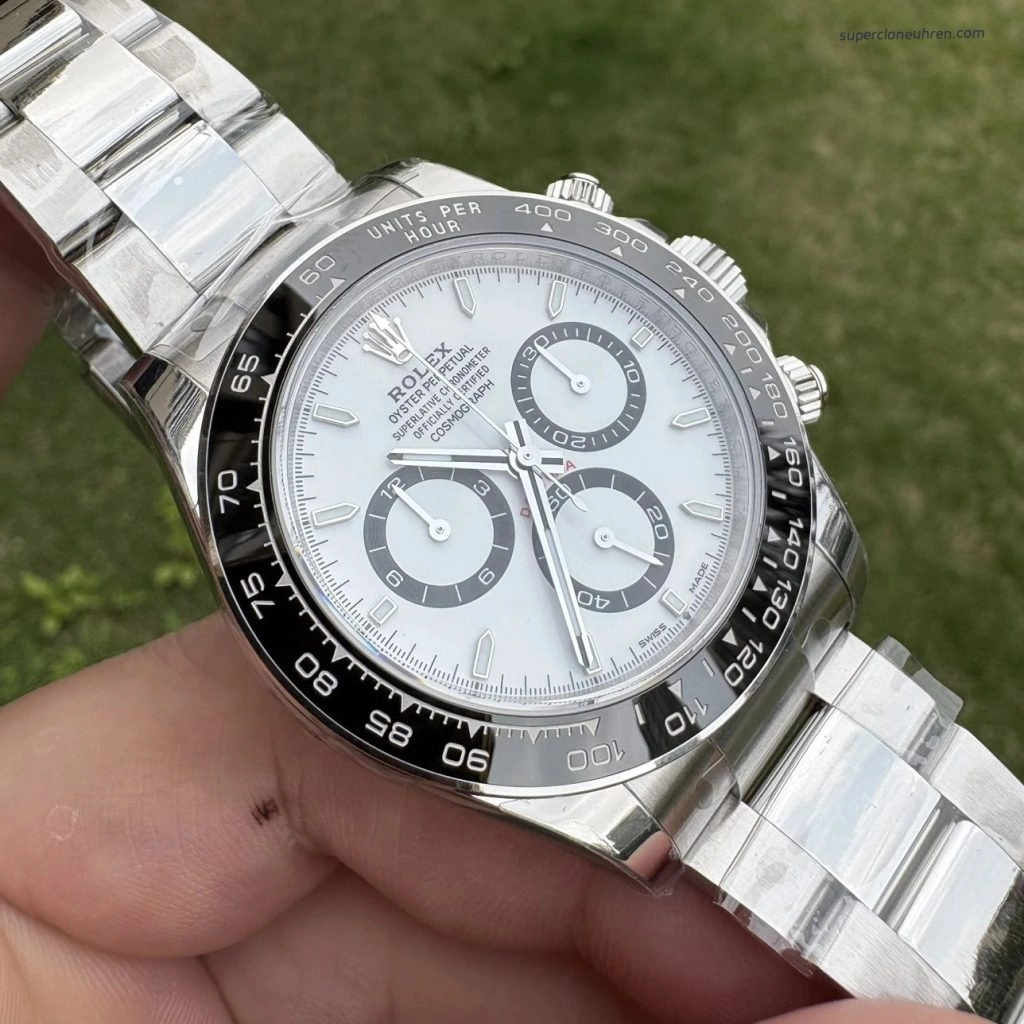 1:1 Super Clone Uhr Rolex Daytona 126500LN-0001 Panda-Zifferblatt Edelstahl 40mm