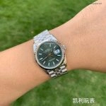 1:1 Super Clone Uhr Rolex Datejust m126234-0051 mintgrünes Zifferblatt mit Jubilé-Band 36mm