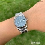 1:1 Super Clone Uhr Rolex Datejust m126234-0051 mintgrünes Zifferblatt mit Jubilé-Band 36mm
