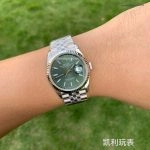 1:1 Super Clone Uhr Rolex Datejust m126234-0051 mintgrünes Zifferblatt mit Jubilé-Band 36mm