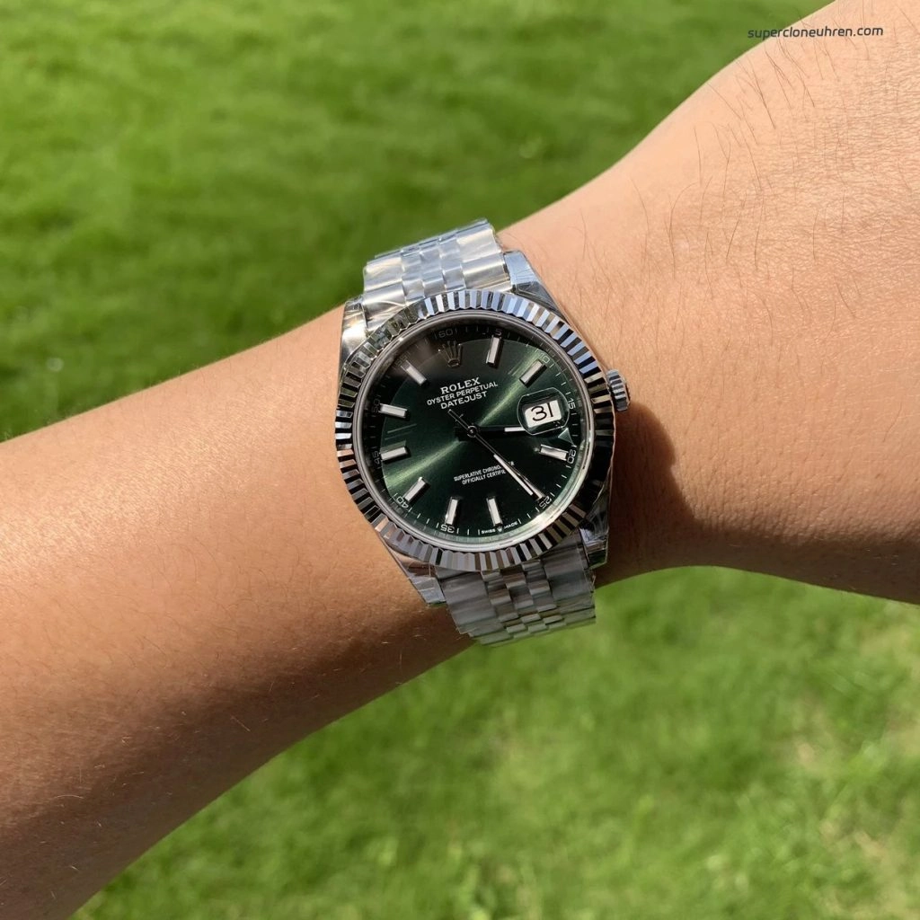 Super Clone Rolex Datejust 126334 mintgrünes Zifferblatt mit Jubilee-Band 41mm