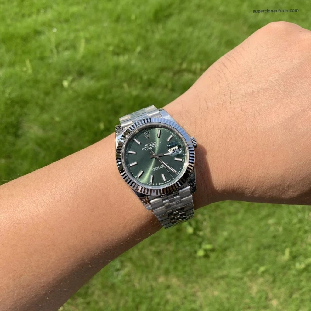 Super Clone Rolex Datejust 126334 mintgrünes Zifferblatt mit Jubilee-Band 41mm