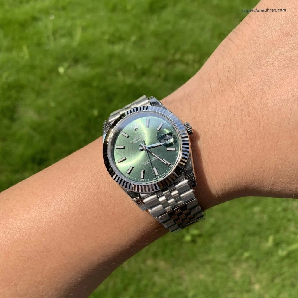 Super Clone Rolex Datejust 126334 mintgrünes Zifferblatt mit Jubilee-Band 41mm