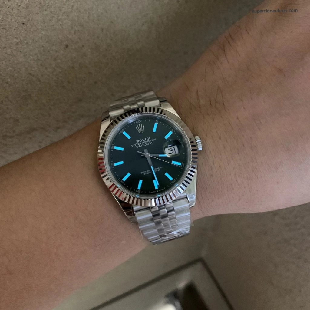 Super Clone Rolex Datejust 126334 mintgrünes Zifferblatt mit Jubilee-Band 41mm