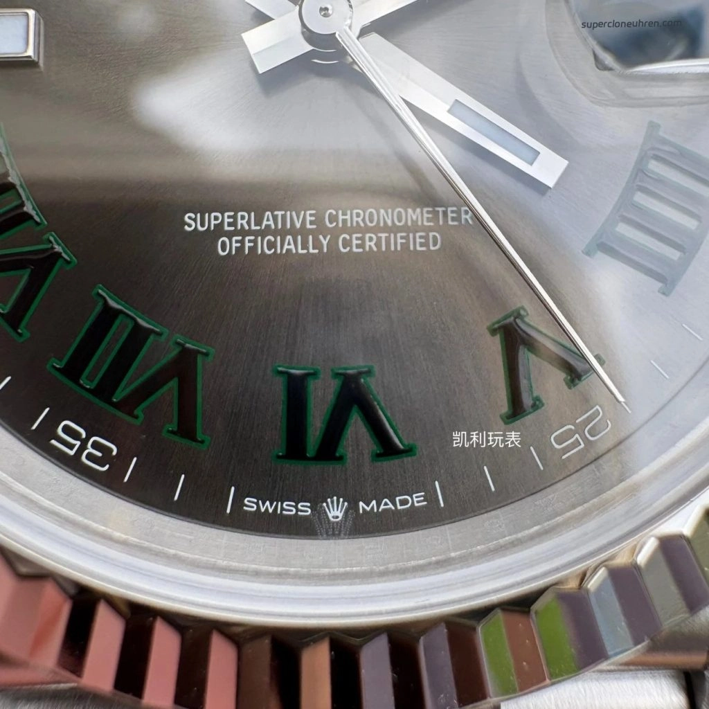 1:1 Super Clone Uhr Rolex Datejust 126334 grünes Zifferblatt Edelstahl 41 mm