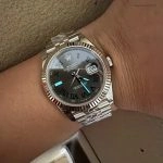 1:1 Super Clone Uhr Rolex Datejust 126334 grünes Zifferblatt Edelstahl 41 mm