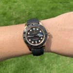 Premium Replica Uhr Rolex Yacht-Master 126655 Roségold mit Kautschukband 40 mm