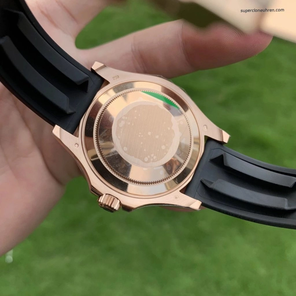 Premium Replica Uhr Rolex Yacht-Master 126655 Roségold mit Kautschukband 40 mm