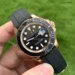 Premium Replica Uhr Rolex Yacht-Master 126655 Roségold mit Kautschukband 40 mm