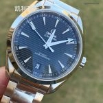 Premium Replica Uhr Omega Seamaster Aqua Terra 220.10.41.21.01.001 schwarzes Teak-Zifferblatt Edelstahlband 41 mm