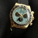 Premium Replica Uhr Rolex Daytona M126518LN-0014 mit türkisblauem Zifferblatt und Oysterflex-Band 40mm