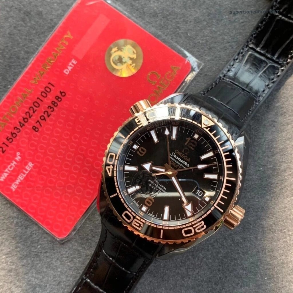 Premium Replica Uhr Omega Seamaster Planet Ocean 215.63.46.22.01.001 schwarze Keramik 45,5 mm