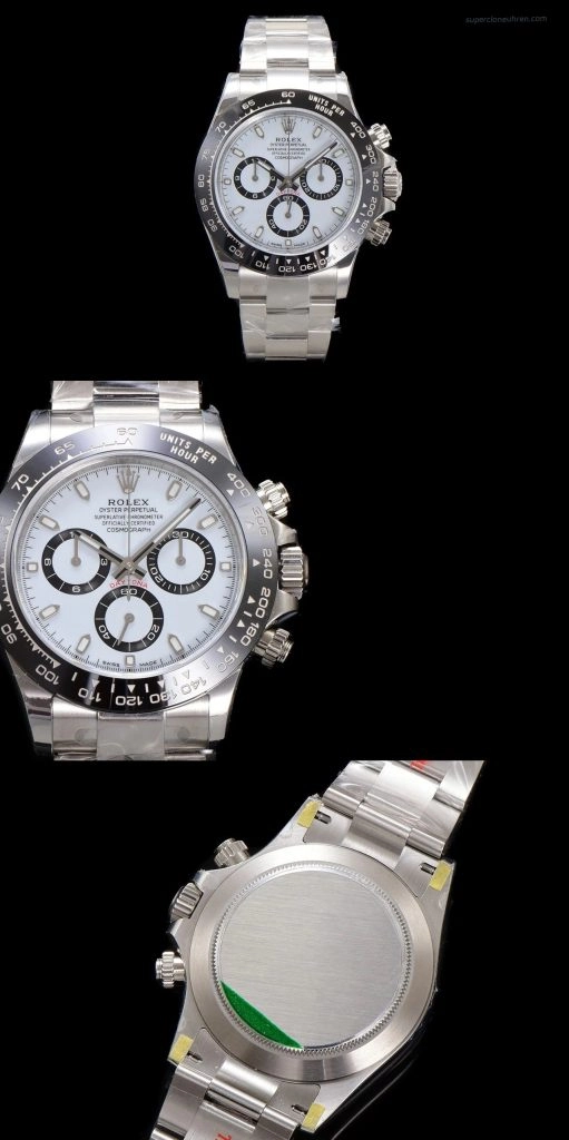 Super Clone Rolex Daytona 116500 Panda-Zifferblatt Edelstahl 40 mm