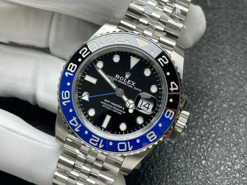 1:1 Super Clone Uhr Rolex GMT-Master II m126710blnr-0002 Batman-Lünette 40mm