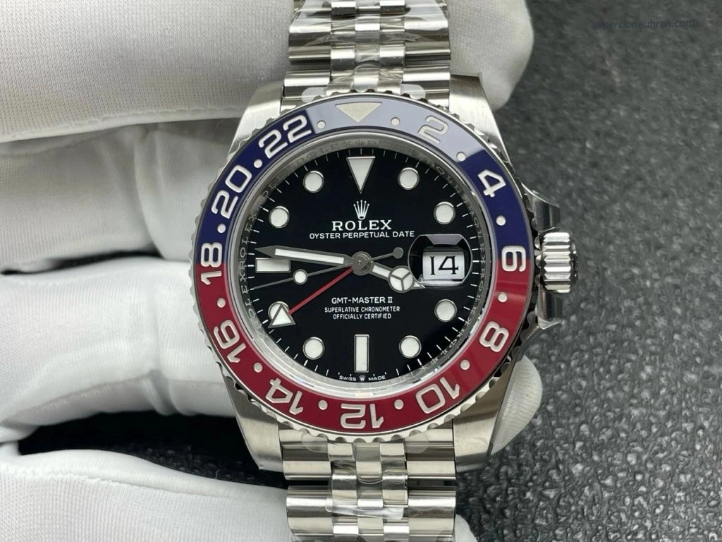 Super Clone Rolex GMT-Master II 126710BLRO-0001 Pepsi-Lünette 40mm