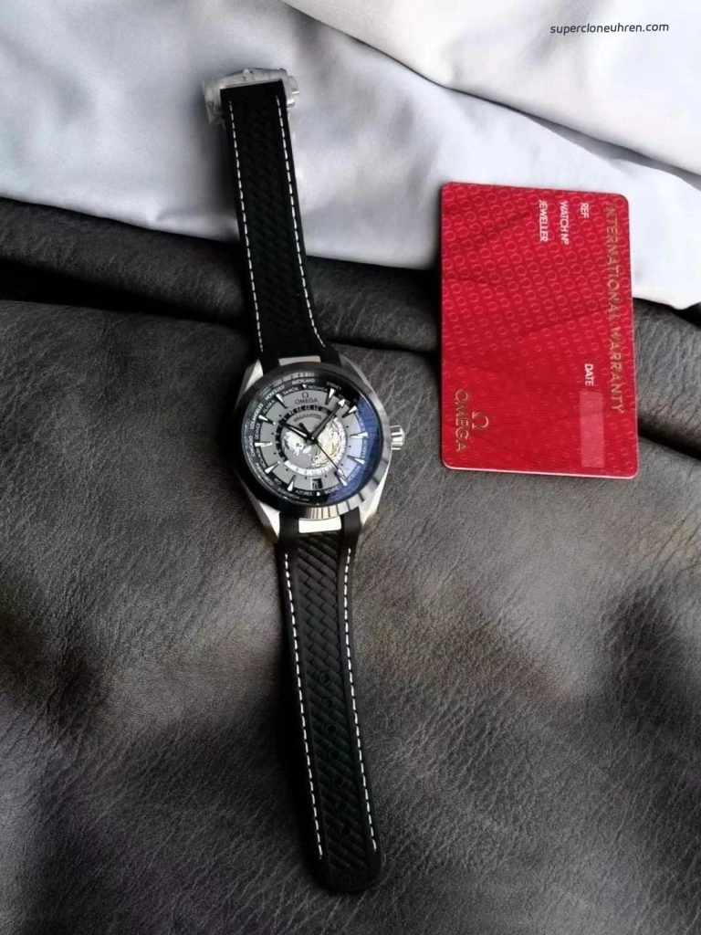 Premium Replica Uhr Omega Seamaster Aqua Terra Worldtimer 220.92.43.22.99.001 Titan 43 mm