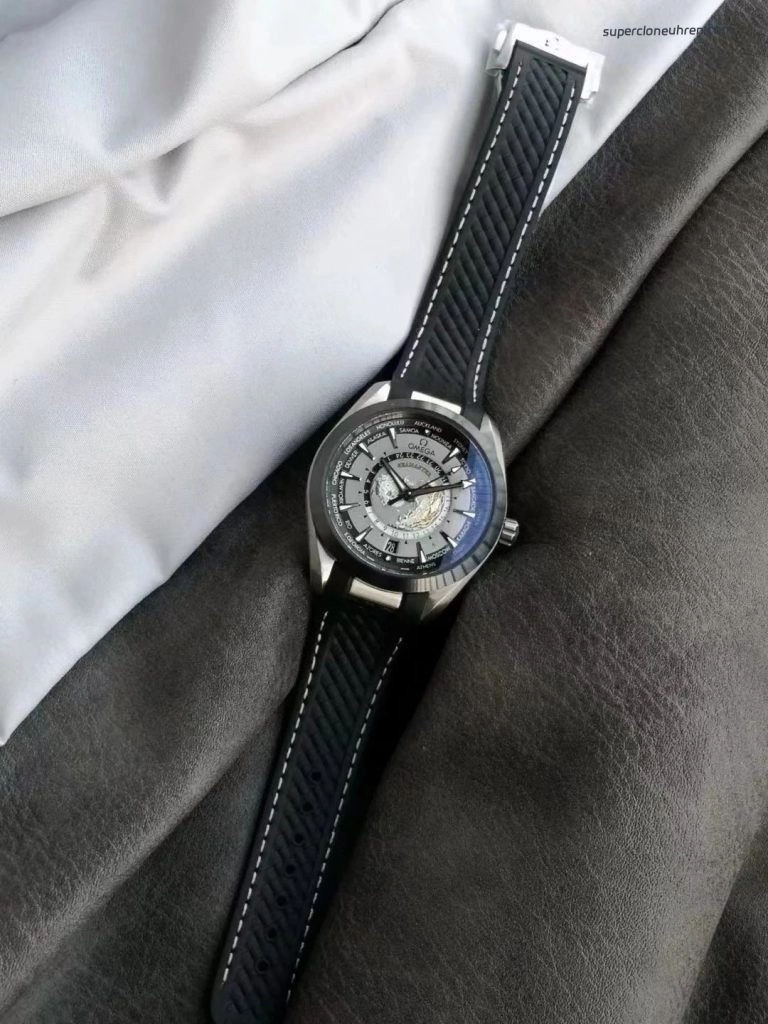 Premium Replica Uhr Omega Seamaster Aqua Terra Worldtimer 220.92.43.22.99.001 Titan 43 mm