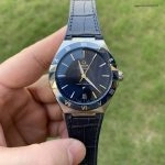 Premium Replica Uhr Omega Constellation 131.33.41.21.03.001 blaues Kautschukband 41mm