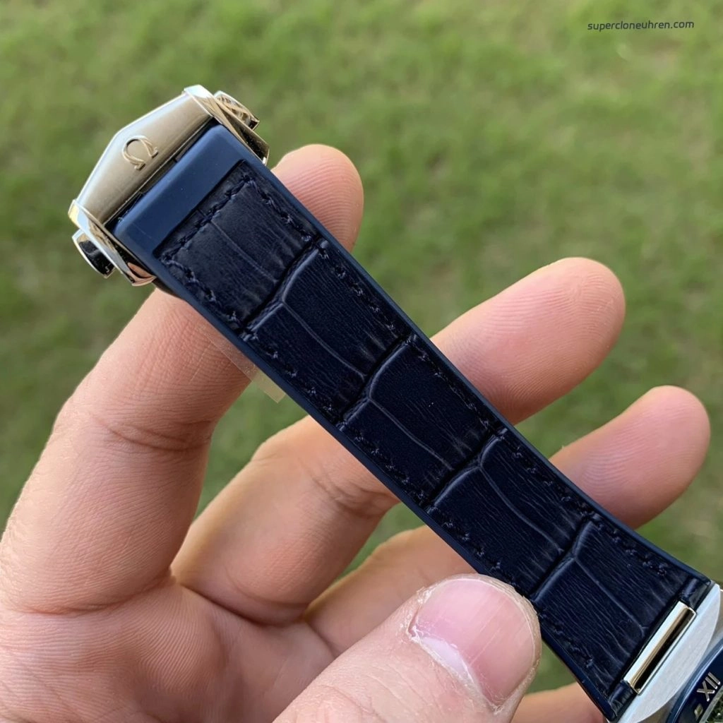 Premium Replica Uhr Omega Constellation 131.33.41.21.03.001 blaues Kautschukband 41mm