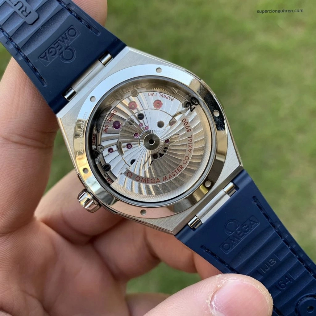 Premium Replica Uhr Omega Constellation 131.33.41.21.03.001 blaues Kautschukband 41mm