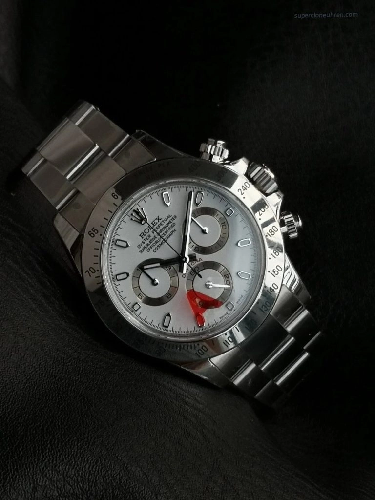 Super Clone Rolex Daytona 116520 weißes Zifferblatt Edelstahl 40 mm