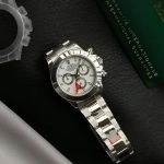 Super Clone Rolex Daytona 116520 weißes Zifferblatt Edelstahl 40 mm