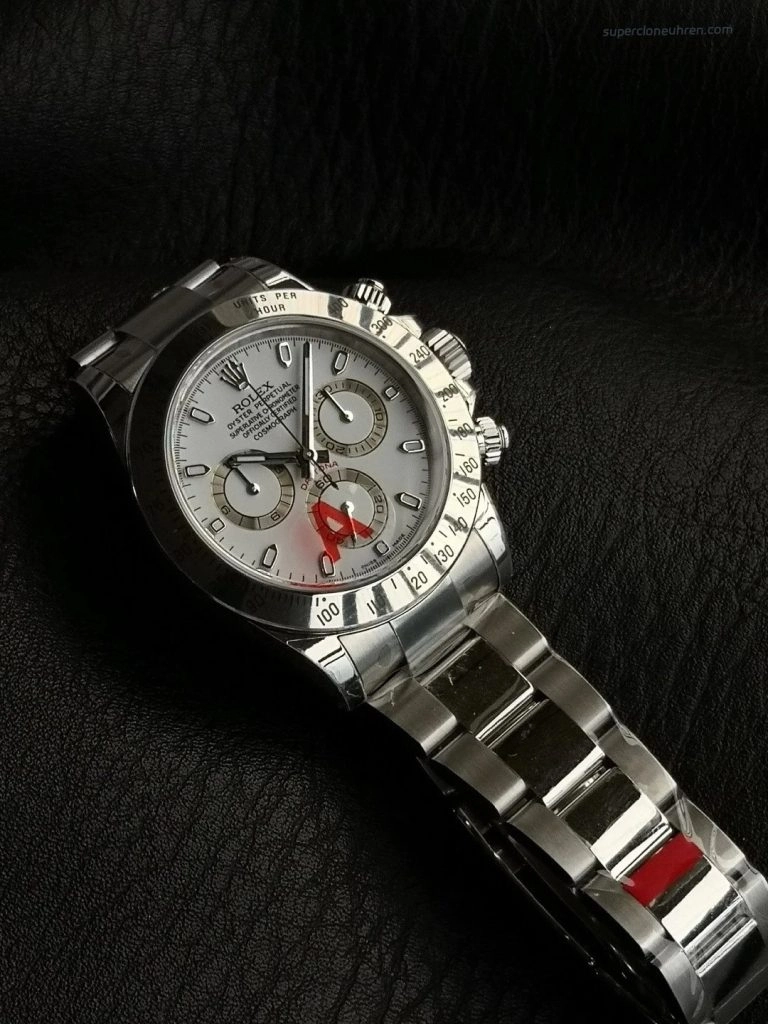 Super Clone Rolex Daytona 116520 weißes Zifferblatt Edelstahl 40 mm