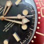Premium Replica Uhr Omega Seamaster Diver 210.90.42.20.01.003 in Burgunderrot Bronze-Gold 42mm