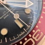 Premium Replica Uhr Omega Seamaster Diver 210.90.42.20.01.003 in Burgunderrot Bronze-Gold 42mm