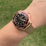 Premium Replica Uhr Omega Seamaster Diver 210.90.42.20.01.003 in Burgunderrot Bronze-Gold 42mm