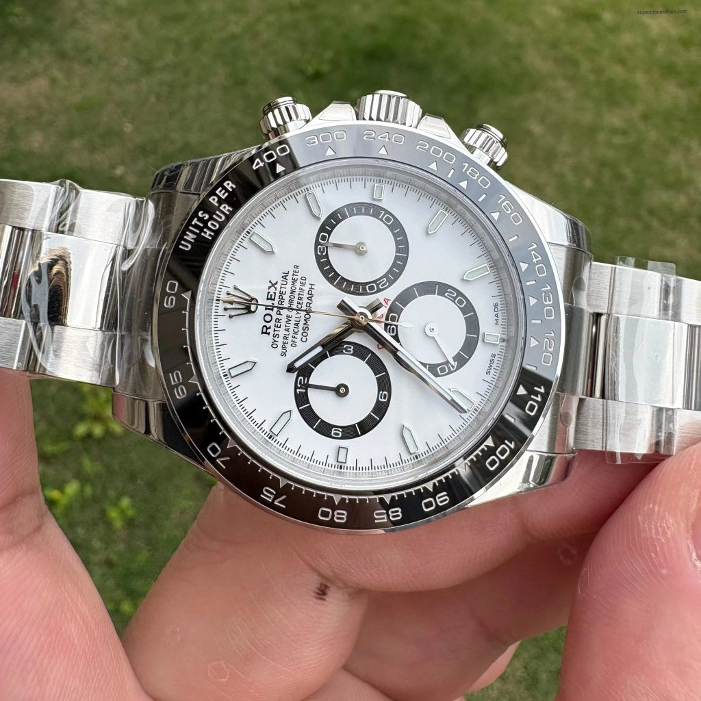 1:1 Super Clone Uhr Rolex Daytona 126500LN-0001 Panda-Zifferblatt Edelstahl 40mm
