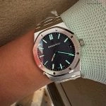 Premium Replica Uhr Audemars Piguet Royal Oak 15500ST.OO.1220ST.01 blaues Zifferblatt Edelstahl 41 mm