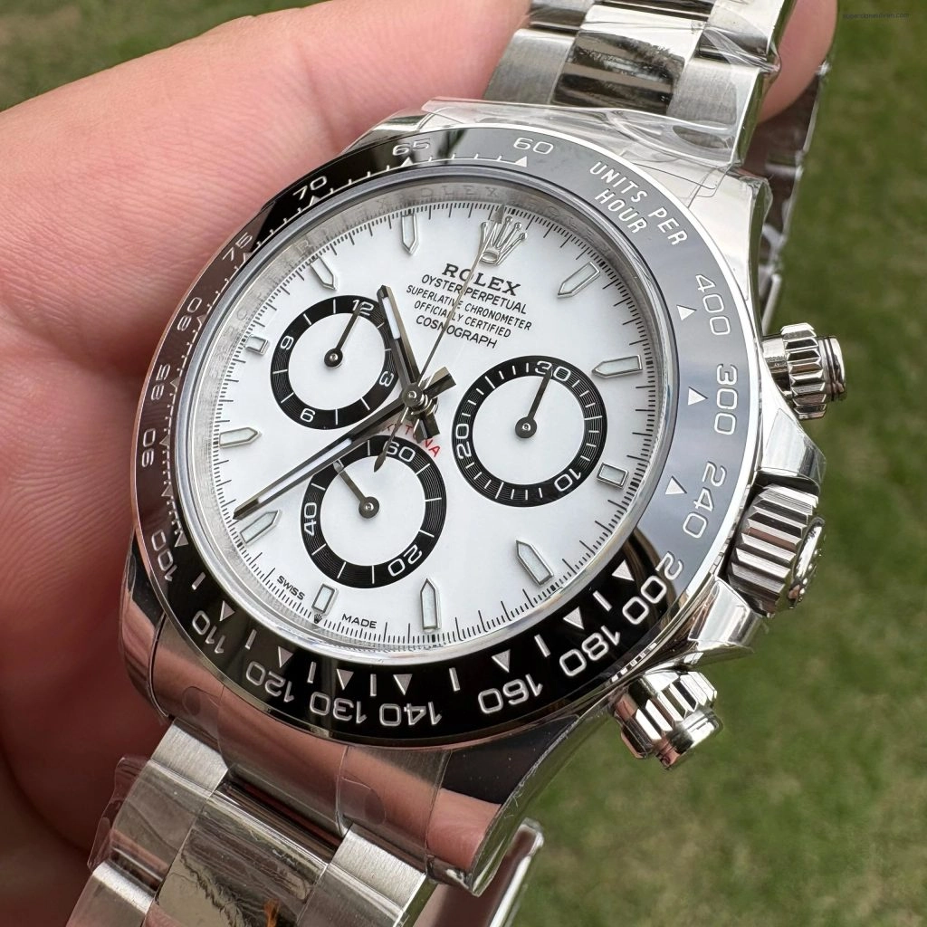 1:1 Super Clone Uhr Rolex Daytona 126500LN-0001 Panda-Zifferblatt Edelstahl 40mm