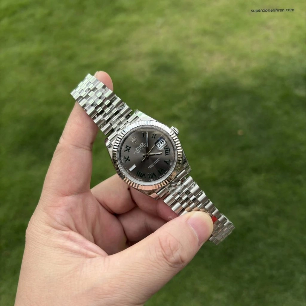 1:1 Super Clone Uhr Rolex Datejust 126334 grünes Zifferblatt Edelstahl 41 mm