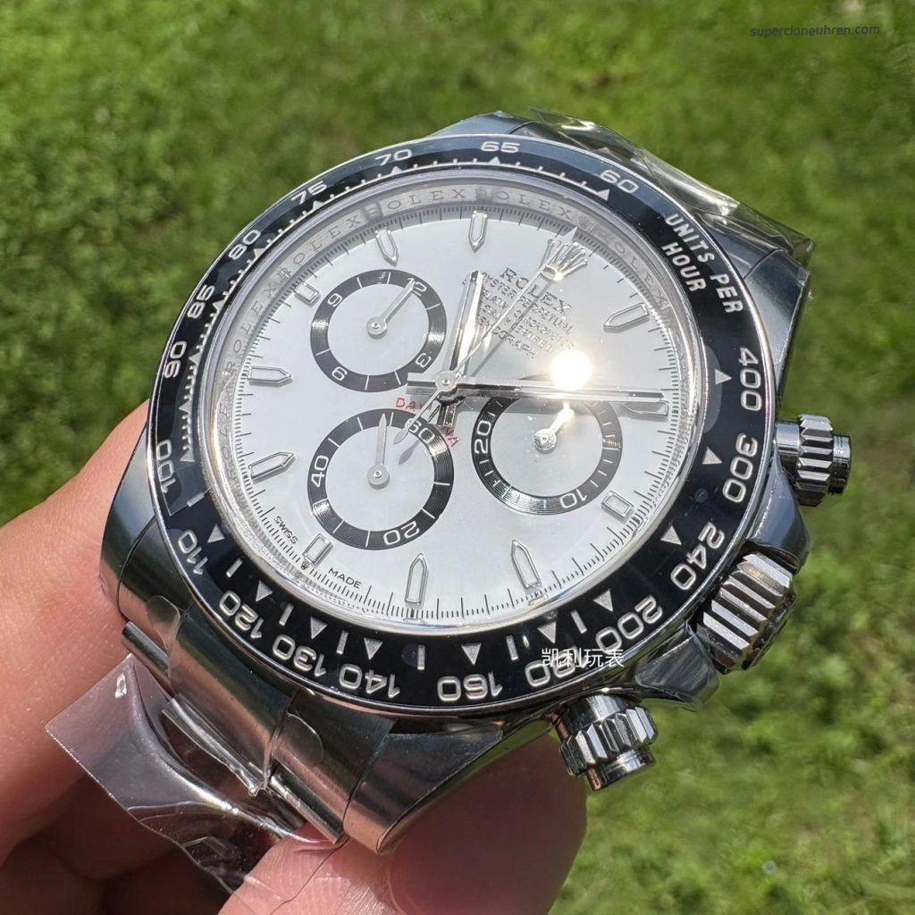 1:1 Super Clone Uhr Rolex Daytona 126500LN-0001 Panda-Zifferblatt Edelstahl 40mm