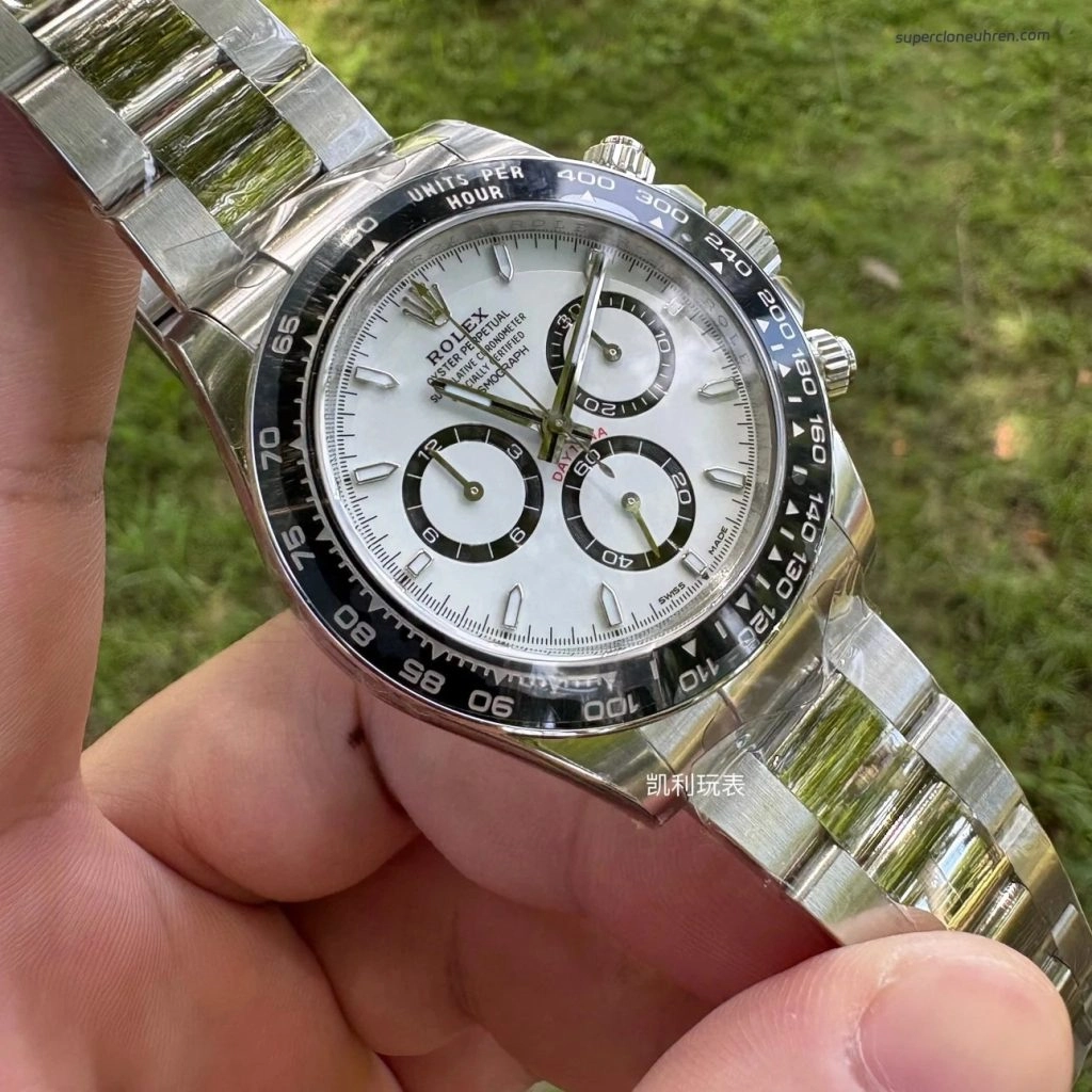 1:1 Super Clone Uhr Rolex Daytona 126500LN-0001 Panda-Zifferblatt Edelstahl 40mm