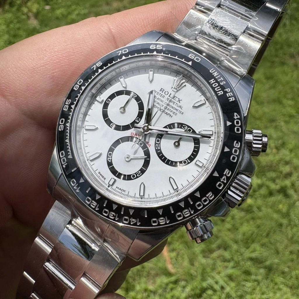 1:1 Super Clone Uhr Rolex Daytona 126500LN-0001 Panda-Zifferblatt Edelstahl 40mm