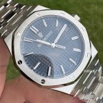 Premium Replica Uhr Audemars Piguet Royal Oak 15500ST.OO.1220ST.01 blaues Zifferblatt Edelstahl 41 mm