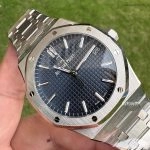 Premium Replica Uhr Audemars Piguet Royal Oak 15500ST.OO.1220ST.01 blaues Zifferblatt Edelstahl 41 mm