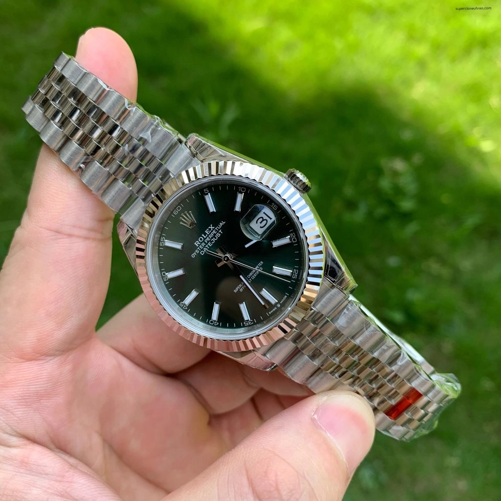 Super Clone Rolex Datejust 126334 mintgrünes Zifferblatt mit Jubilee-Band 41mm