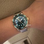 Super Clone Omega Seamaster 210.90.42.20.10.001 Bronze-Gold Titan Mesh-Armband 42 mm