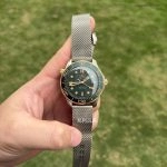 Super Clone Omega Seamaster 210.90.42.20.10.001 Bronze-Gold Titan Mesh-Armband 42 mm