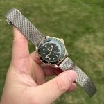 Super Clone Omega Seamaster 210.90.42.20.10.001 Bronze-Gold Titan Mesh-Armband 42 mm